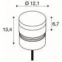 SLV LED Leuchtenkopf M-POL S POLEHEAD, 180°, 10W, 2700K, 700lm, CRI 80, IP65, entblendet, dimmbar, anthrazit