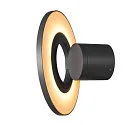 SLV LED Außenwandleuchte I-RING, IP65 IK05, Ø 24cm, 9.2W 3000K 670lm, dreh- und neigbar, schaltbar, anthrazit