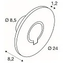 SLV LED Außenwandleuchte I-RING, IP65 IK05, Ø 24cm, 9.2W 3000K 670lm, dreh- und neigbar, schaltbar, anthrazit