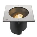 SLV floor recessed luminaire DASAR® XL square, swivelling, DALI controllable, passable IP65 / IP67, stainless steel dimmable