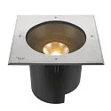 SLV floor recessed luminaire DASAR® XL square, swivelling, DALI controllable, passable IP65 / IP67, stainless steel dimmable