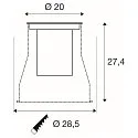 SLV floor recessed luminaire DASAR® L round, swivelling, DALI controllable, passable IP65 / IP67, stainless steel dimmable