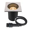 LED Bodeneinbauleuchte DASAR® L SYM, IP67 IK10, 19W 3000K 1950lm 24°, neigbar, befahrbar, DALI, Edelstahl, eckig