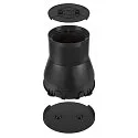 Zubehör für LED Boden-Einbauleuchte DASAR® L - Montagegehäuse, universell, Kabelöffnungen 20+25+32mm, Nylon, schwarz