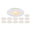 LED Deckeneinbauleuchte UNIVERSAL DOWNLIGHT PHASE Set, 12x 1007095 und 1007096 Abdeckung, 38°, 8W, UGR, weiß