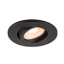 SLV LED Deckeneinbauleuchte UNIVERSAL DOWNLIGHT MOVE PHASE Set, 12x 1007090 und 1007091 Abdeckung, 38°, 8W, UGR, schwarz
