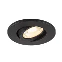 SLV LED Deckeneinbauleuchte UNIVERSAL DOWNLIGHT MOVE PHASE Set, 12x 1007090 und 1007091 Abdeckung, 38°, 8W, UGR, schwarz