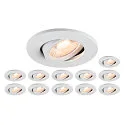 LED Deckeneinbauleuchte UNIVERSAL DOWNLIGHT MOVE PHASE Set, 12x 1007090 und 1007091 Abdeckung, 38°, 8W, UGR, weiß