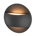 SLV LED Außenwandleuchte LID II UP/DOWN, IP65 IK03, Ø 22cm, 28W 2700/3000K (CCT Switch) 1500lm 2x100°, dimmbar, starr, anthrazit