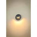 SLV LED Außenwandleuchte LID II SINGLE, IP65 IK02, Ø 22cm, 15W 2700/3000K (CCT Switch) 1500lm 100°, dimmbar, starr, anthrazit