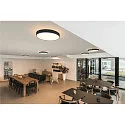 wall and ceiling luminaire MEDO® PRO 60 round, DALI controllable IP50, black dimmable