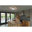 SLV LED Wand-/Deckenleuchte MEDO® 60, IP50, Up/Down, Ø 60cm, 20W 2700/3000/4000K 2100-2350lm 110°, CRI 90, dimmbar, schwarz