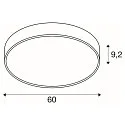 SLV wall and ceiling luminaire MEDO® 60 round, CCT Switch, direct / indirect IP50, grey dimmable
