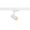 SLV LED 3-Phasen Strahler NOBLO® SPOT DTW, IP20, 8.4W 2000-3000K 450lm 36°, CRi >90, Dim-to-Warm, weiß