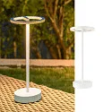 LED Akku-Tischleuchte VINOLINA ONE, IP54, Ø 14cm Ringform, 2.5W 2700K 125lm, Touch-Dimmer + Ladestation, weiß