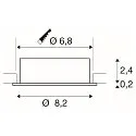Deckeneinbauleuchte NEW TRIA® 68, rund, GU10, max. 10W, IP20, weiß