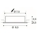 SLV ceiling recessed luminaire NEW TRIA® 75 round GU10 IP20, black
