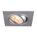 Deckeneinbauleuchte NEW TRIA® 75, quadratisch, GU10, max. 10W, IP20, aluminium