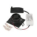 SLV LED Deckeneinbauleuchte NEW TRIA® 68, quadratisch, 8,3W, CRI 90, IP20, dimmbar, 38°, 3000K, schwarz