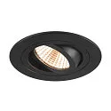 LED Deckeneinbauleuchte NEW TRIA® 75, rund, 8,3W, CRI 90, IP20, dimmbar, 38°, 2700K, schwarz