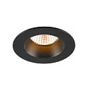 LED Deckeneinbauleuchte NEW TRIA® 68, rund, 8,3W, CRI 90, IP20/IP65, dimmbar, 38°, 2700K, schwarz