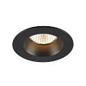 LED Deckeneinbauleuchte NEW TRIA® 68, rund, 8,3W, CRI 90, IP20/IP65, dimmbar, 38°, 3000K, schwarz