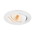 SLV LED Deckeneinbauleuchte NEW TRIA® 68, rund, 11W, 1800-3000K, CRI 90, IP20, dimmbar, 38°, weiß
