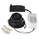 SLV LED Deckeneinbauleuchte NEW TRIA® 68, rund, 11W, 1800-3000K, CRI 90, IP20, dimmbar, 38°, schwarz