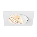 SLV LED Deckeneinbauleuchte NEW TRIA® 68, quadratisch, 11W, 1800-3000K, CRI 90, IP20, dimmbar, 60°, weiß