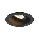 SLV Deckeneinbauring NEW TRIA® 68, rund, vertieft, IP20, schwarz