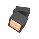 SLV Outdoor LED Aufbau-Strahler S-CUBE, IP65 IK04, 15W 2700/3000K (CCT Swich) 1000/1200lm 80°, dimmbar, neigbar, anthrazit