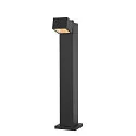 SLV Outdoor LED Stehleuchte S-CUBE 75, IP65 IK04, 15W 2700/3000K (CCT Swich) 1000/1200lm 80°, dimmbar, neigbar, anthrazit