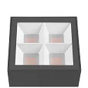 SLV LED Outdoor Deckenaufbauleuchte S-CUBE, IP65 IK04, 15W 2700/3000K (CCT Swich) 1000/1200lm 80°, dimmbar, starr, anthrazit