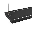SLV LED Pendelleuchte WORKLIGHT PRO 120, 80° - 115°, 120cm, 50W, 4000K, 6100lm, IP20, DALI dimmbar, schwarz