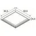 SLV Zubehör für PANEL 625 P / 625 V - Aufbau-Montagerahmen, weiß