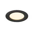 SLV Abdeckung für Deckeneinbauleuchte DOWNLIGHT V 100, Ø 10.6cm / 2.5cm, flach, schwarz