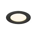 SLV Abdeckung für Deckeneinbauleuchte DOWNLIGHT V 100, Ø 10.6cm / 2.5cm, flach, schwarz