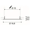 Abdeckung für Deckeneinbauleuchte DOWNLIGHT V 150, Ø 16.8cm / 2.5cm, flach, weiß