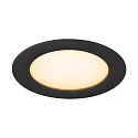 SLV Abdeckung für Deckeneinbauleuchte DOWNLIGHT V 150, Ø 16.8cm / 2.5cm, flach, schwarz