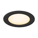 SLV Abdeckung für Deckeneinbauleuchte DOWNLIGHT V 150, Ø 16.8cm / 2.5cm, flach, schwarz