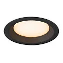 SLV Abdeckung für Deckeneinbauleuchte DOWNLIGHT V 150, Ø 17.6cm / 2.5cm, leicht versenkt, schwarz