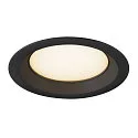 SLV Abdeckung für Deckeneinbauleuchte DOWNLIGHT V 150, Ø 17.6cm / 2.5cm, leicht versenkt, schwarz