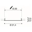 SLV Abdeckung für Deckeneinbauleuchte DOWNLIGHT V 200, Ø 21.4cm / 2.5cm, flach, schwarz