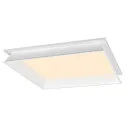 SLV LED Einlege-Deckenleuchte PANEL V 625 ON-OFF, IP54 IK03, 62cm, 34W 3000/4000K (CCT Switch), CRI 80, schaltbar, 115° UGR<22