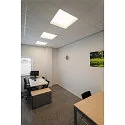 SLV LED Einlege-Deckenleuchte PANEL V 625 ON-OFF, IP54 IK03, 62cm, 34W 3000/4000K (CCT Switch), CRI 80, schaltbar, 115° UGR<22