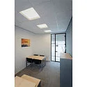 SLV LED Einlege-Deckenleuchte PANEL V 600 ON-OFF, IP54 IK03, 59.5cm, 34W 3000/4000K (CCT Switch), CRI 80, schaltbar, 85°, UGR<19