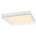 SLV LED Einlege-Deckenleuchte PANEL V 625 ON-OFF, IP54 IK03, 62cm, 34W 3000/4000K (CCT Switch), CRI 80, schaltbar, 85°, UGR<19