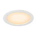 SLV ceiling recessed luminaire DOWNLIGHT V 200 without frame, CCT Switch, multipower, wired through IP54 / IP20, black 