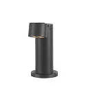 SLV Outdoor LED Sockelleuchte R-CUBE 35, IP65 IK04, 15W 2700/3000K (CCT Switch) 800lm 70°, dimmbar, dreh- und neigbar, anthrazit