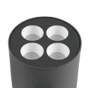 SLV Outdoor LED Sockelleuchte R-CUBE 35, IP65 IK04, 15W 2700/3000K (CCT Switch) 800lm 70°, dimmbar, dreh- und neigbar, anthrazit
